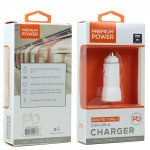 Wholesale 20W PD USB-C and USB-A 3.0A Quick Charge Dual 2 Port Car Charger for Phone, Tablet, Speaker, Electronic (Car - White)
